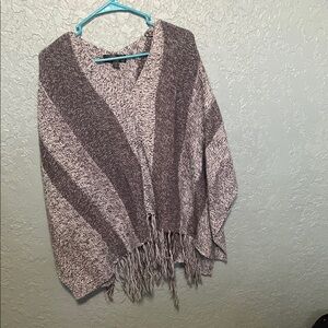 Cozy Knit Fringe Sweater - used in good condition poncho soft